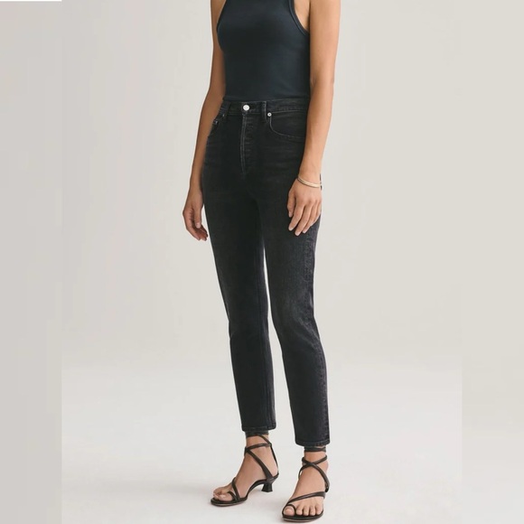Agolde Riley High Rise Straight Jeans - Picture 1 of 7